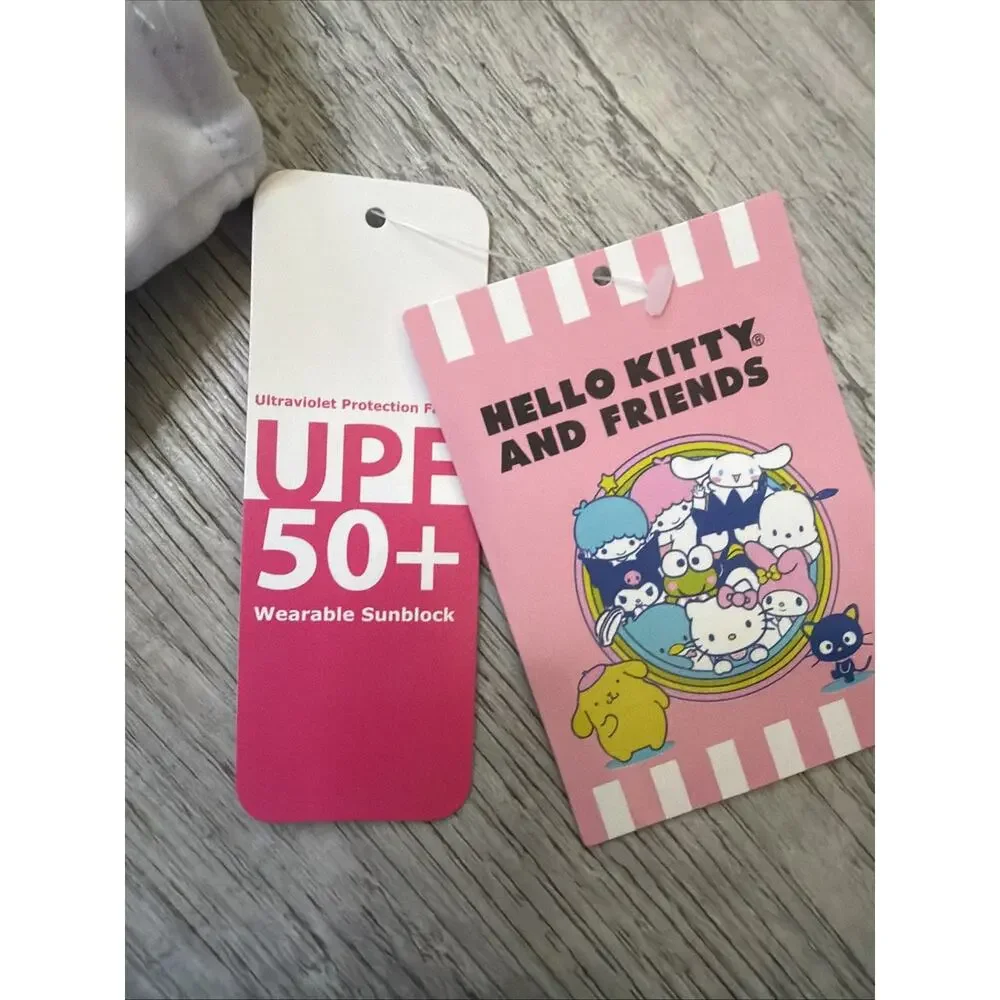 Hello Kitty And Friends Sanrio One-Piece Swimsuit Girls White M 7/8 NWT SPF 50+